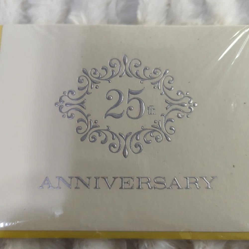 Vintage 25th Anniversary Invitations‎ 4 Pks Of 8 Unopened Ivory And Silver